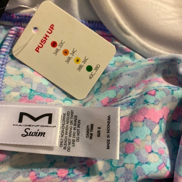 Maidenform multi-color tankini top, size small - Picture 3 of 3